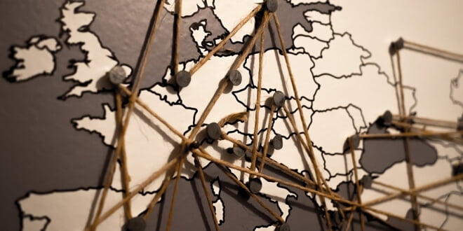 World, Europe, Map, Connections, Network, Continent
